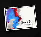 One Year Older - Handcrafted Birthday Card - dr19-0031